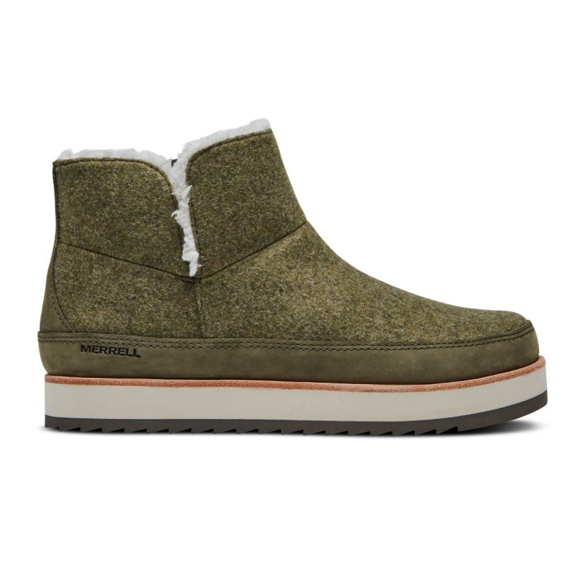 Bottes Merrell Juno Pull On Vert Olive Femme | I.N.FBPV